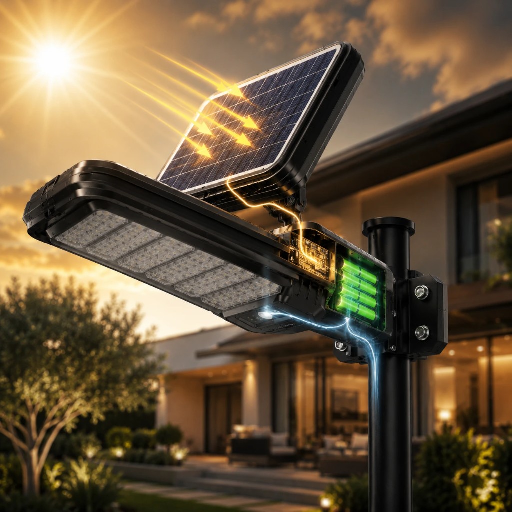 LuxoraCharge-Technologie bei bedecktem Himmel